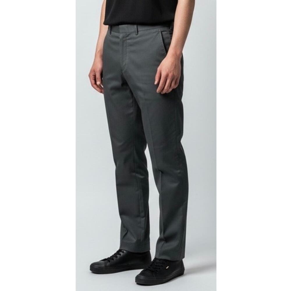 L.L.Bean Men's Natural Fit Chinos Dress Pants 38x30 Gray Cotton